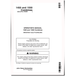 1450 and 1550 Combines (SN: from 070001) (South America) Operators Manual (OMCQ70531)