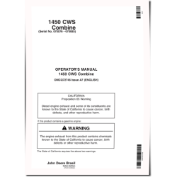 1450 CWS Combines (SN: 070076 - 070085) (Europe) Operators Manual (OMCQ72746)