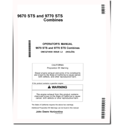 9670 STS and 9770 STS Combines manufactured in Horizontina (South America) Operators Manual (OMCQ74935)