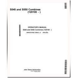 S540 and S550 Combines (SN: 120100 - 140099) (South America) Operators Manual (OMDQ101825)