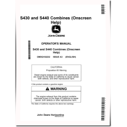 S430 and S440 Combines with Onscreen Help (SN: up to 150099) Operators Manual (OMDQ102232)