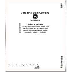 4LZ-13A, 4LZ-13B, 4LZ-13C, 4LZ-13D (C440) NR4 Combines (China) Operators Manual (OMDX23086)