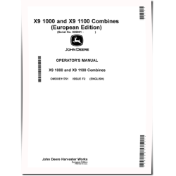 X9 1000 and X9 1100 Combines (SN: 825001 - 830000) (Europe) Operators Manual (OMDXE11751)