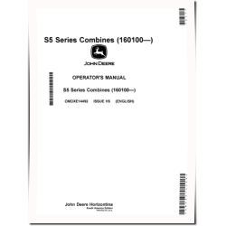 S5 500 Combines (SN: 160100 - 165099) (South America) Operators Manual (OMDXE14492)