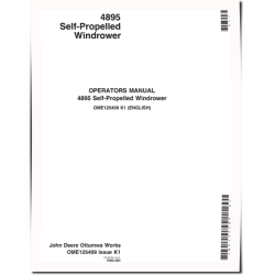 4895 Self-Propelled Windrowers (SN: up to 180000) Operators Manual (OME125409)