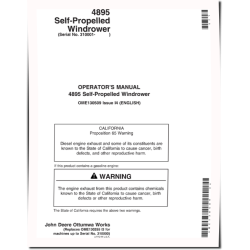 4895 Self-Propelled Windrowers (SN: 310001 - 319999) Operators Manual (OME130509)