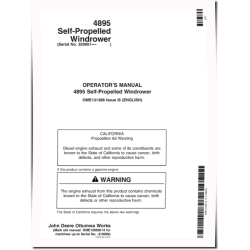 4895 Self-Propelled Windrowers (SN: 320001 - 330110) Operators Manual (OME131388)