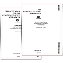 880 Self-Propelled Windrowers (SN: 050605 - 051229) set of Operators Manuals (OME45767)