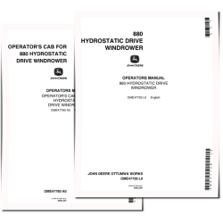 880 Self-Propelled Windrowers (SN: from 051230) set of Operators Manuals (OME47726)