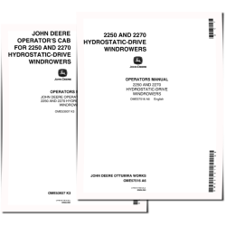 2250 and 2270 Self-Propelled Windrowers set of Operators Manuals (OME57516)