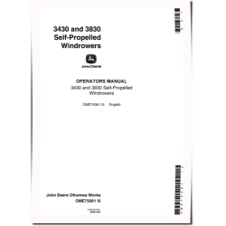 3430 and 3830 Self-Propelled Windrowers (SN: up to 740000) Operators Manual (OME75061)