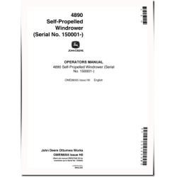 4890 Self-Propelled Windrowers (SN: from 150001) Operators Manual (OME98055)