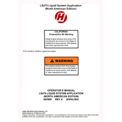 (Hagie) LS475 Mounted Sprayers (North America) Operators Manual (OMFA493885)