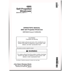 4895 Self-Propelled Windrowers (SN: 330111 - 350000) Operators Manual (OMFH304219)