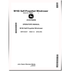 W150 Self-Propelled Windrowers (SN: 390001 - 490049) Operators Manual (OMFH342437)