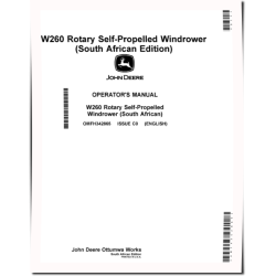 W260 Rotary Self-Propelled Windrowers (South Africa) Operators Manual (OMFH342865)
