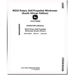 W235 Rotary Self-Propelled Windrowers (South Africa) Operators Manual (OMFH342866)