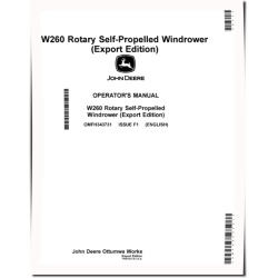 W260 Rotary Self-Propelled Windrowers (Export Edition) Operators Manual (OMFH343731)
