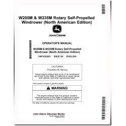 W200M and W235M Self-Propelled Windrowers (SN: up to 509999) (North America) Operators Manual (OMFH352951)