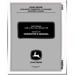 L100, L110, L118, L120 and L130 Lawn Tractors (North America, Export) Operators Manual (OMGX21647)