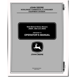 JS60H(SN:130001-), JS63(SN:160001-180000), JS63C(SN:140001-160000) Walk-Behind Mowers (N.America) Operators Manual (OMGX22067)
