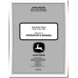 X125, X145 and X165 (SN: 020001-040000) Lawn Tractors (Export Edition) Operators Manual (OMGX24313)