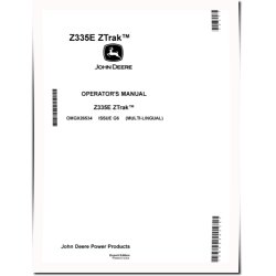 ZTrak Z335E (SN: 050001-080000) Zero-Turn Mowers (Export Edition) Operators Manual (OMGX26534)