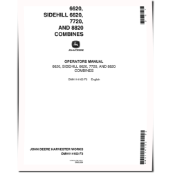 6620 (and SideHill), 7720 (SN:551901-600000); 8820 (SN:564101-600000) Combines (N.America) Operators Manual (OMH114163)