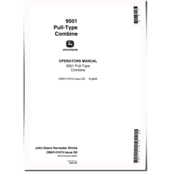 9501 Pull-type Combines (SN: 635401 - 645700) (North America) Operators Manual (OMH141913)