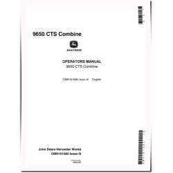 9650 CTS Combines (SN: up to 690400) (North America) Operators Manual (OMH161680)
