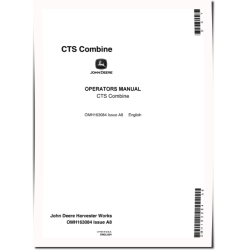 CTS and CTS II Combines (SN: 667456 - 674999) Operators Manual (OMH163084)