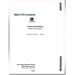 9650 CTS Combines (SN: 690401 - 695400) (North America) Operators Manual (OMH175214)