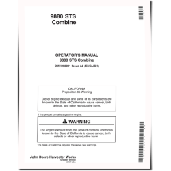 9880 STS Combines (SN: up to 700800) (Europe) Operators Manual (OMH202891)