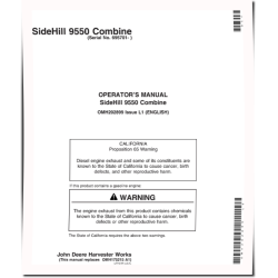 SideHill 9550 Combines (SN: 695701 - 700700) Operators Manual (OMH202899)