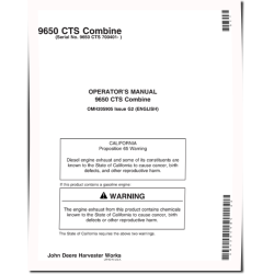 9650 CTS Combines (SN: 700401 - 705400) (North America) Operators Manual (OMH205905)