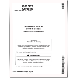 9880 STS Combines (SN: 700801 - 705800) (Europe) Operators Manual (OMH205944)