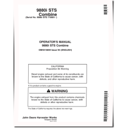 9880i STS Combines (SN: 710801 - 715700) (Europe) Operators Manual (OMH215859)