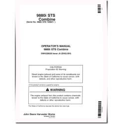 9880i STS Combines (SN: from 720601) (Europe) Operators Manual (OMH228628)