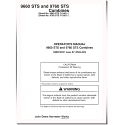 9660 STS (SN: 715401 - 720300) and 9760 STS (SN: 715501 - 720400) Combines Operators Manual (OMH230231)