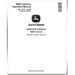 S560 Combines (SN: 730101 - 735500) (Europe) Operators Manual (OMH235515)