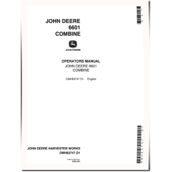 6601 Pull-type Combines (SN: 002701 - 003500) (North America) Operators Manual (OMH83747)