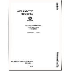6600, SideHill 6600 (SN:163901-206200), 7700 (SN:163901-213300) Combines (N.America) Operators Manuals (OMH88381-OMH88386)