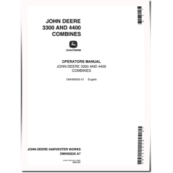 3300 (SN: 150001 - 350000) and 4400 (SN: 201251 - 300000) Combines (North America) Operators Manual (OMH95656)