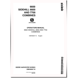 6600, SideHill 6600 (SN:254051-304000), 7700 (SN:261751-311300) Combines (North America) Operators Manual (OMH95657)