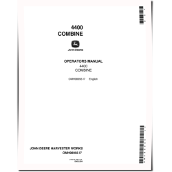 3300 (SN: from 350001) and 4400 (SN: 300001 - 350000) Combines (North America) Operators Manual (OMH98956)