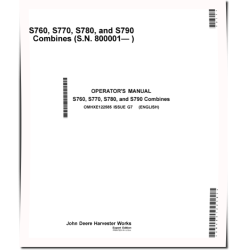 S760, S770, S780 and S790 STS Combines (SN: 800001 - 805000) (Export Edition) Operators Manual (OMHXE122585)