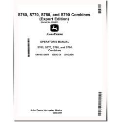 S760, S770, S780 and S790 STS Combines (SN: 805001 - 810000) (Export Edition) Operators Manual (OMHXE128075)