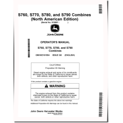 S760, S770, S780 and S790 STS Combines (SN: 815001 - 820000) (North America) Operators Manual (OMHXE161554)