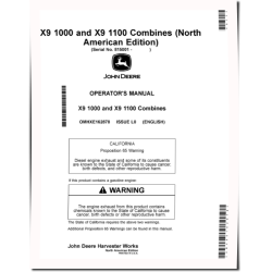 X9 1000 and X9 1100 Combines (SN: 815001 - 820000) (North America) Operators Manual (OMHXE162878)