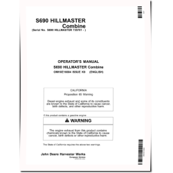 HillMaster S690 Combines (SN: 735701 - 740100) (Europe) Operators Manual (OMHXE16684)